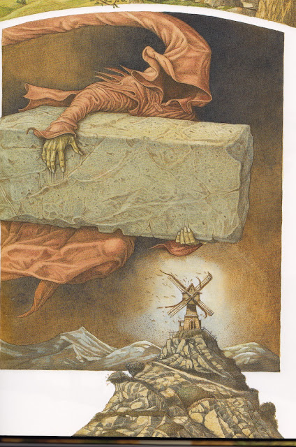 Ilustración de Lev Kaplan para una edición de los cuentos de Grimm de la editorial Esslinger