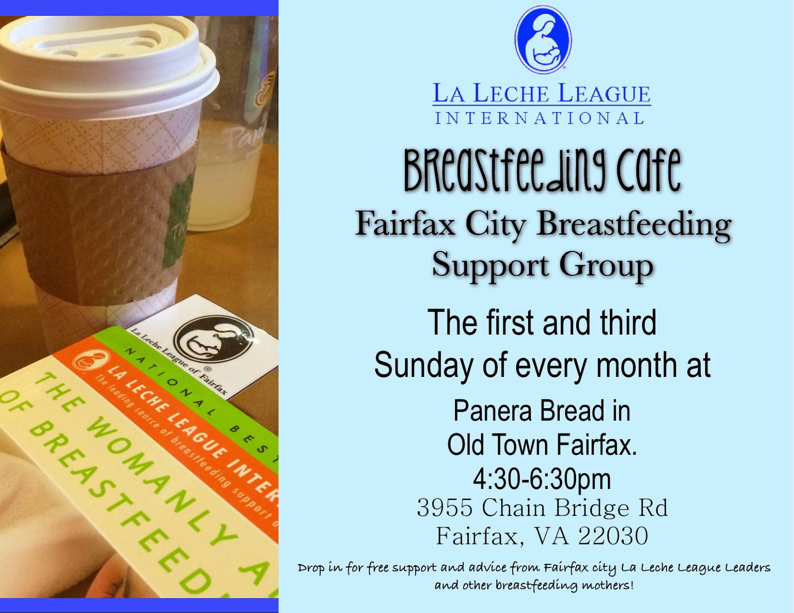 La Leche League of Fairfax City LLL Breastfeeding Cafe Tonight!