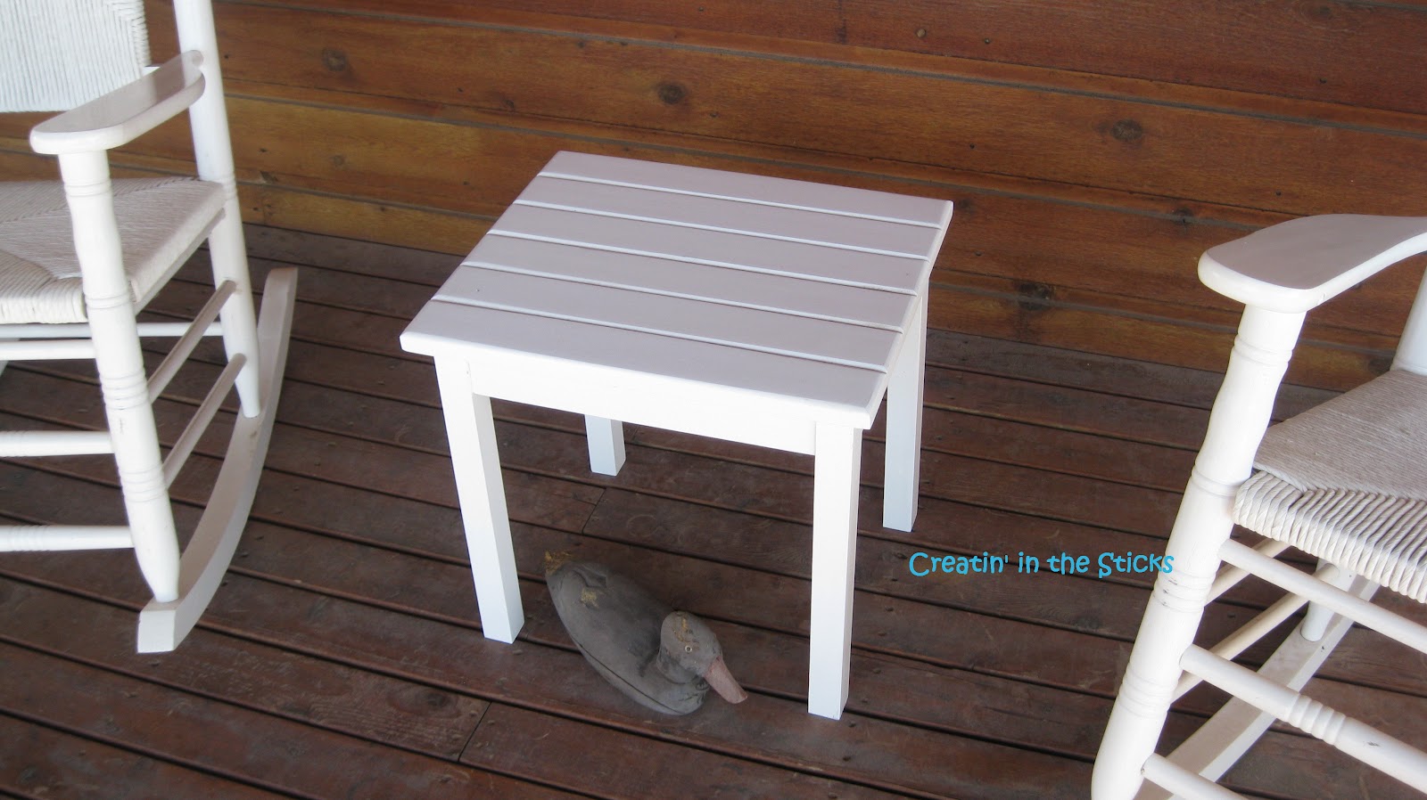 Creatin' in the Sticks Front Porch and Checkerboard Table