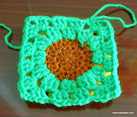 Sunflower granny square