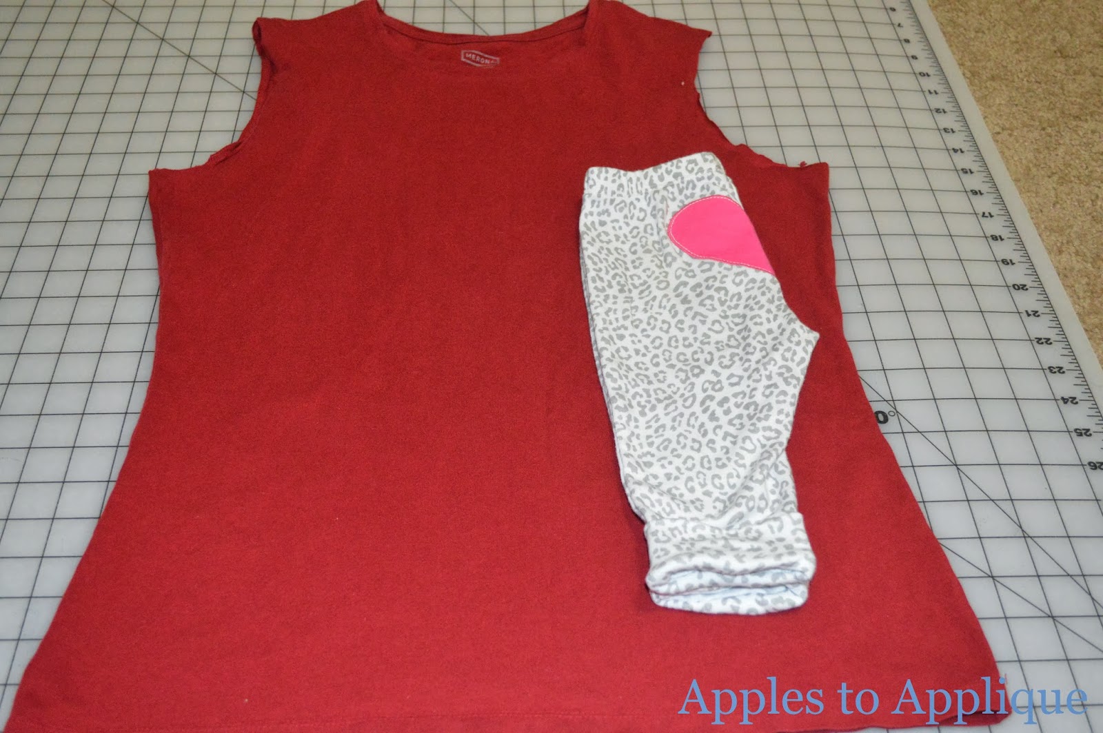 Apples to Applique Adjustable Baby Pants from an Old Shirt
