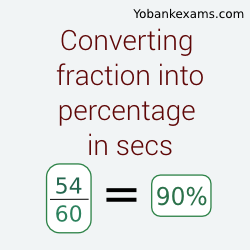 Converting fraction into percentage in seconds