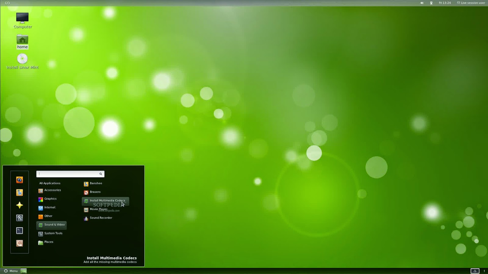 Tampilan Linux Mint Tampilan Linux Mint