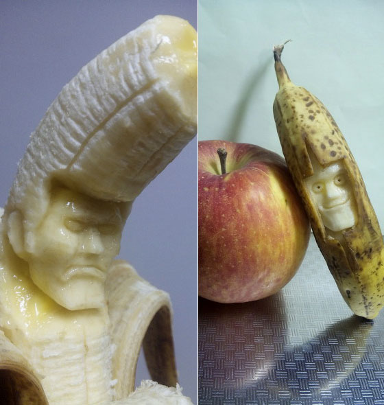Human face on Banana