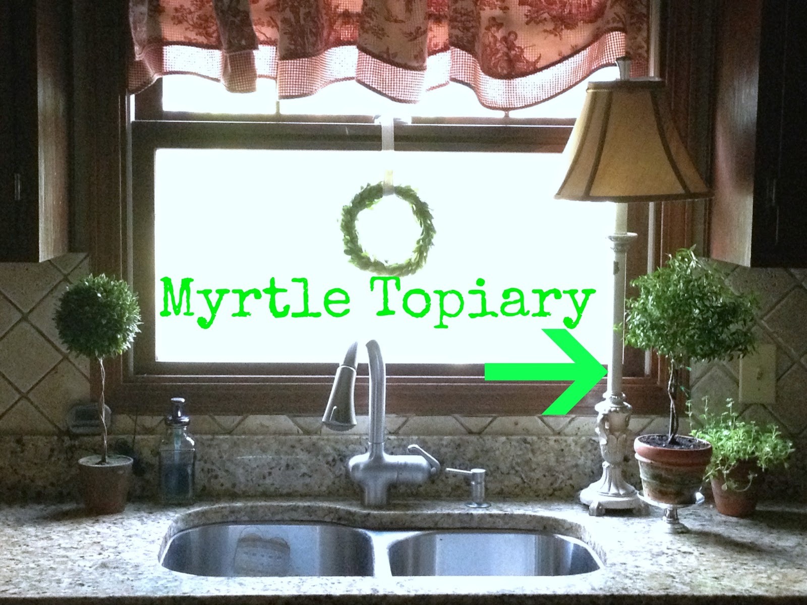 Our Hopeful Home Myrtle Topiaries and Kitchen Counters