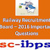 RRB ASM, GOODS GUARD Exam-2016 Important Bits.
