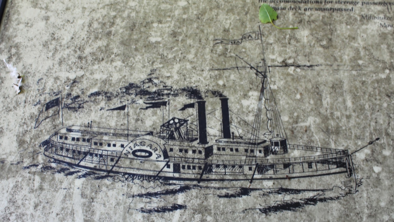 Wisconsin Historical Markers The Steamer Niagara The Fiery End