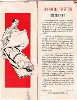 1957 First Aid Booklet inside cover
