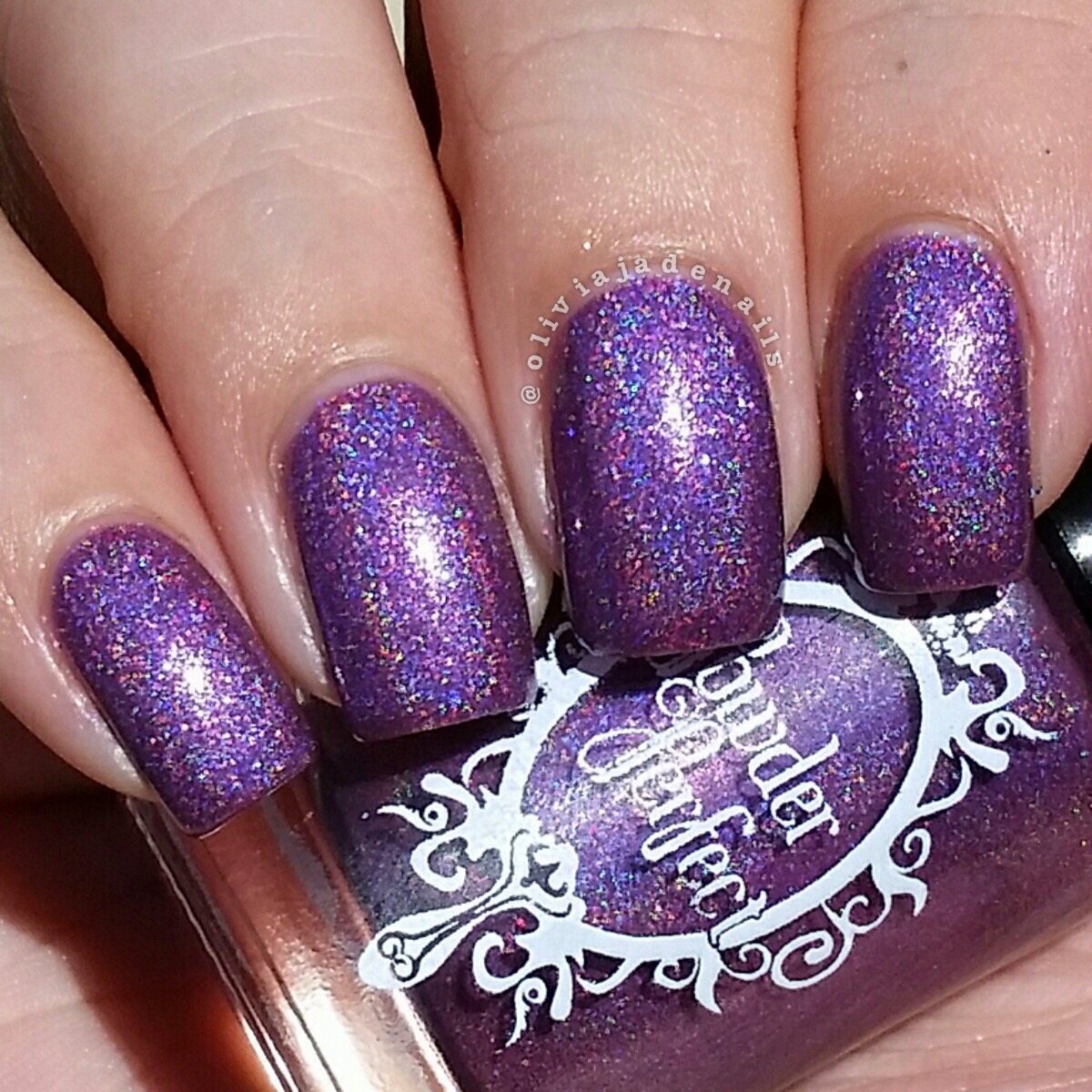 Powder Perfect Purple Succulent swatched by Olivia Jade Nails