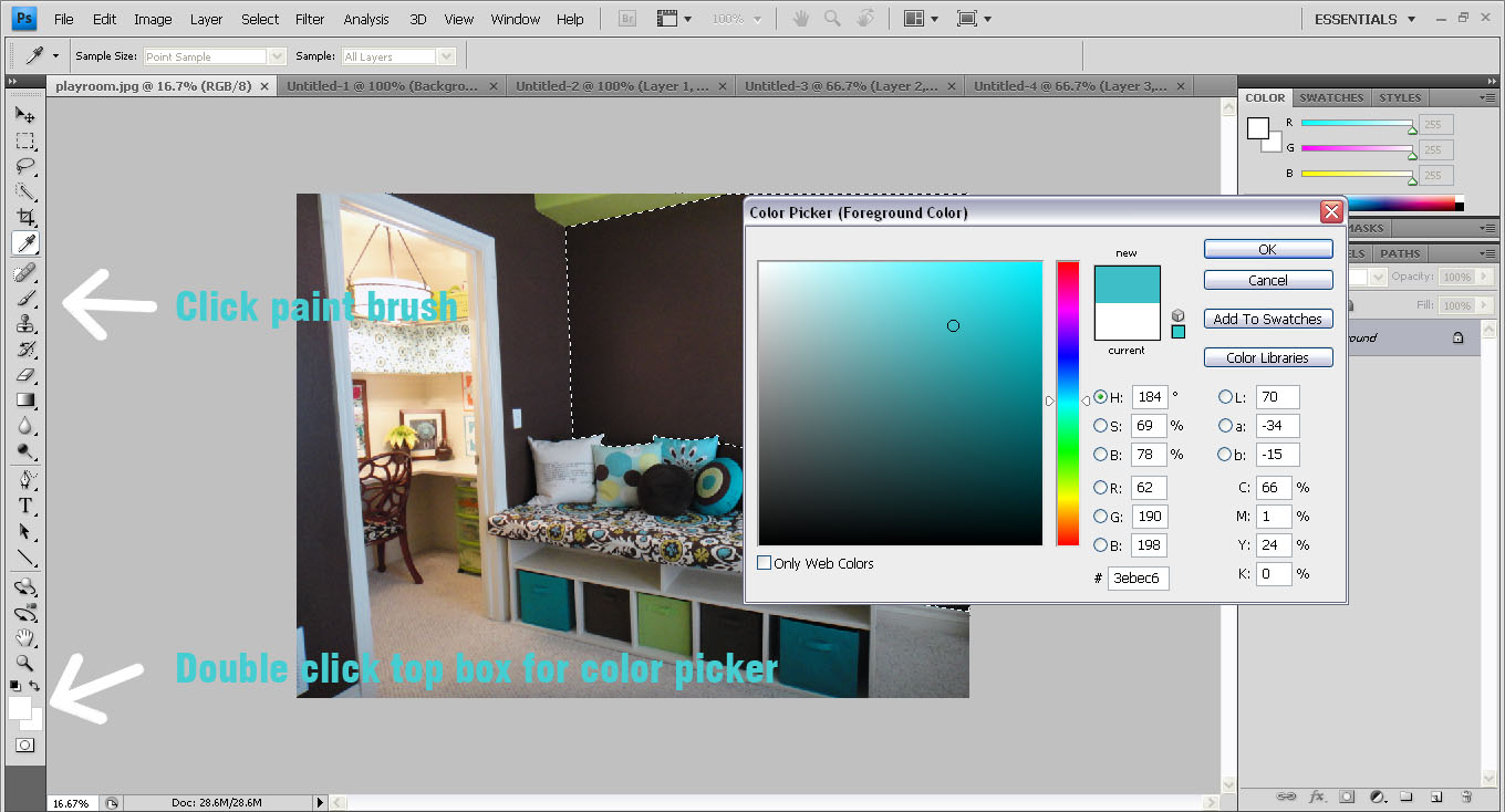 Worth Pinning How to use to play with wall color