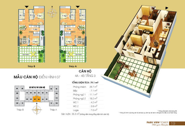 Thiết kế căn hộ chung cư Đồng Phát Park View Tower quận Hoàng Mai
