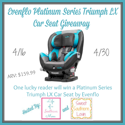 Evenflo Platinum Series Triumph LX Car Seat Giveaway Evenflo Platinum Series Triumph LX Car Seat Giveaway