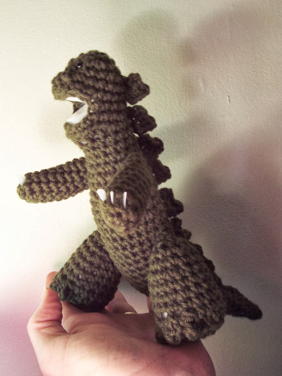 awkwardly: Buy my Godzilla crochet pattern!