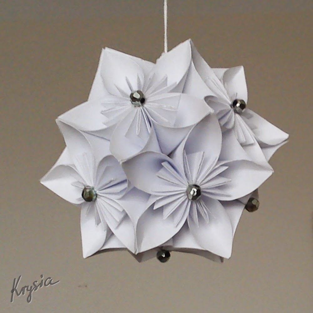 origami kula kwiatowa kusudama tutorial Krysia