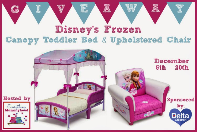 Enter to WIN a Disney's FROZEN Canopy Toddler Bed & Upholstered Chair