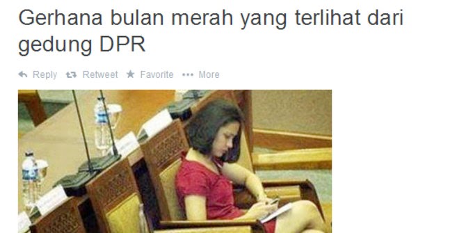 Ada 'Gerhana Bulan Merah' Yang Cantik Di Dalam Gedung DPR