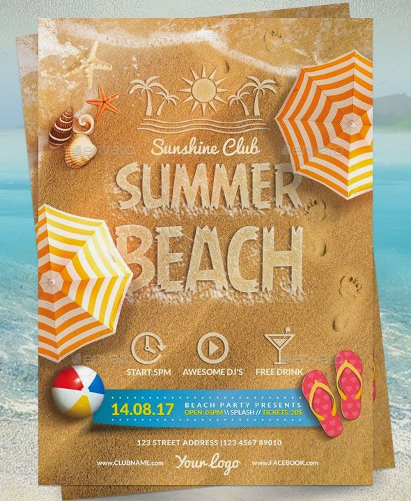 Summer Beach Flyer Template
