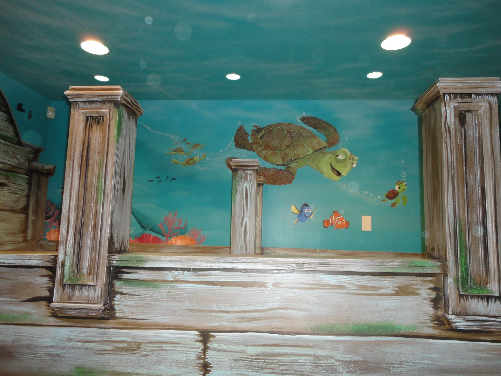 Bawden Fine Murals Sunken Ship / Pirate/ Underwater Mural