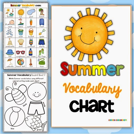 Summer Vocabulary Chart Freebie