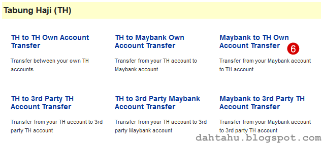 Maybank2u Maybank Transfer ke Tabung Haji 2-6 Maybank2u Maybank Transfer ke Tabung Haji 2-6