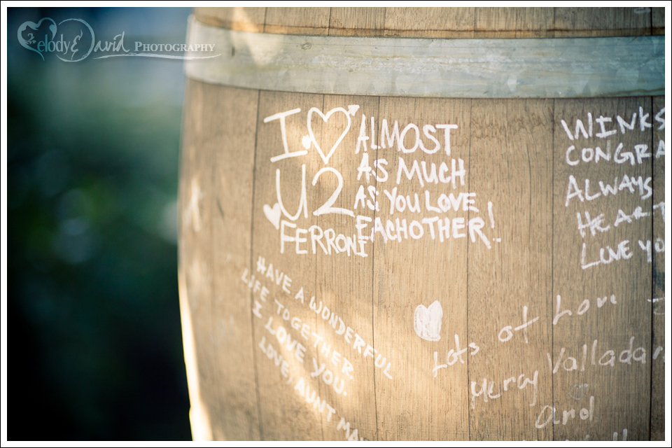 Wine barrel guest sign in Have guests sign in on a wine barrel