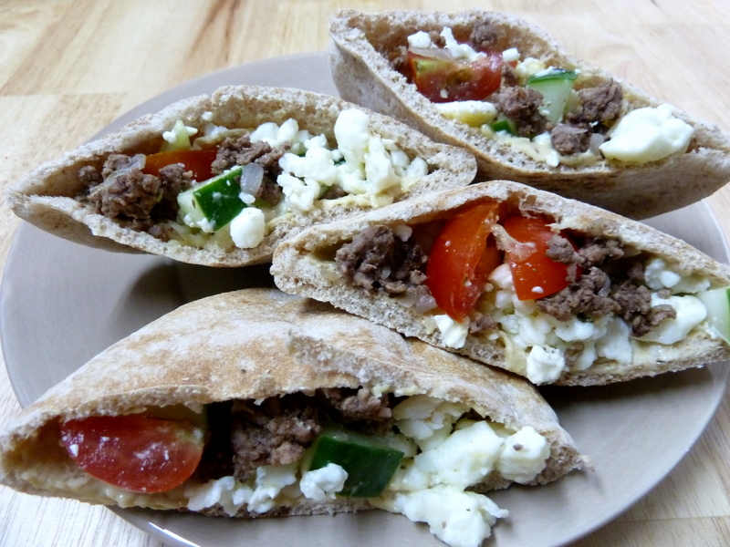 Cookin' Cowgirl Breakfast Lamb and Egg White Greek Pita