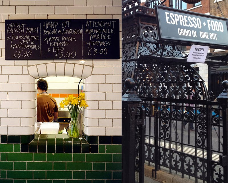 Attendant un café único bajo tierra en Londres