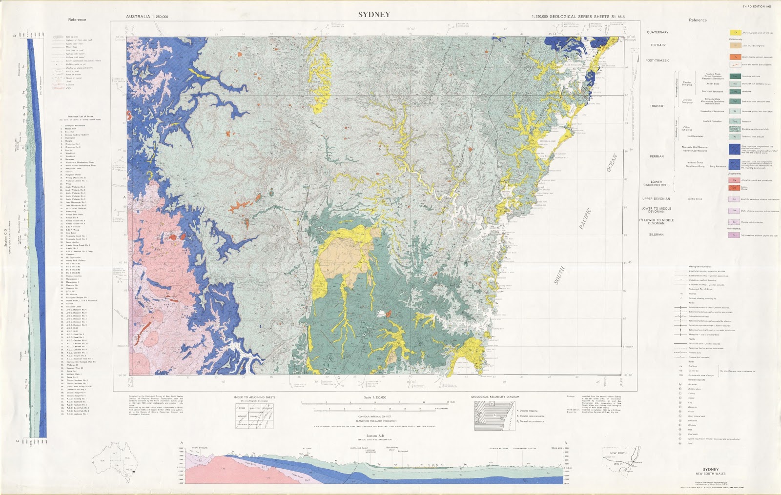 geological map of the sydney basin green and blue are sand clay and siltstone of the sydney basin and the pink represents the old mountain basement geological map of the sydney basin green and blue are sand clay and siltstone of the sydney basin and the pink represents the old mountain basement
