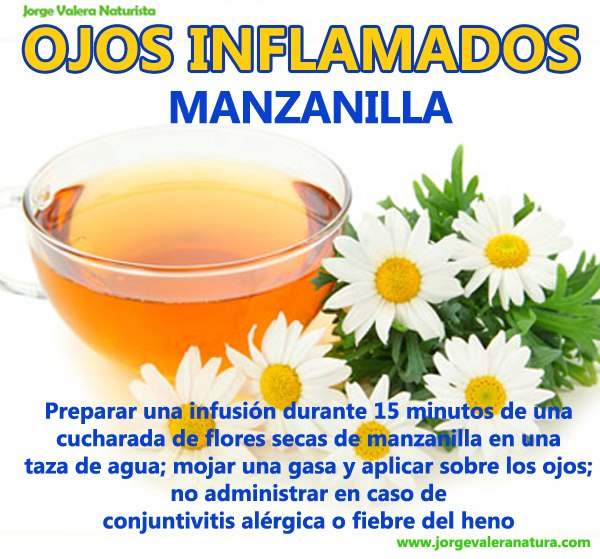 MEDICINA NATURAL OJOS INFLAMADOS MANZANILLA