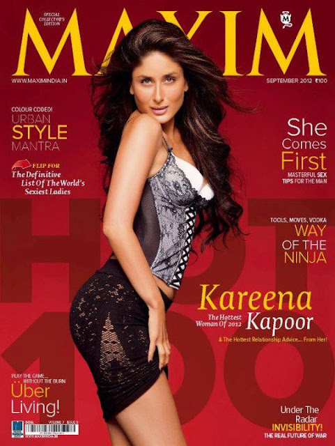 Kareena Kapoor as Maxim's cover girl this month-Sept 2012