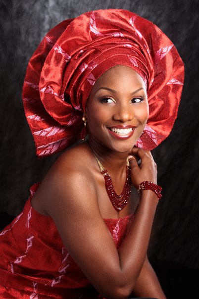 In traditional Nigerian weddings the brides usually wears rich fabrics 