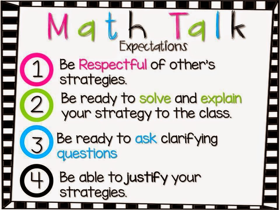 MRS. MCFADDEN'S CLASSROOM BLOG Math Talks