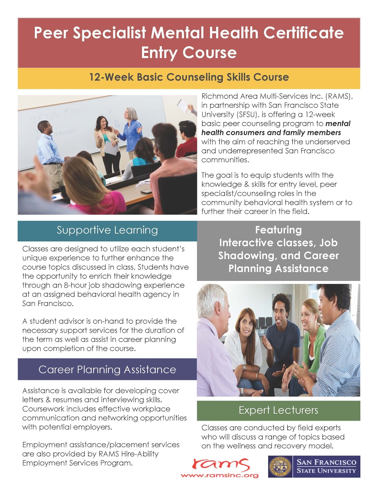 rams a comprehensive mental health services agency in san francisco counseling services flyers
