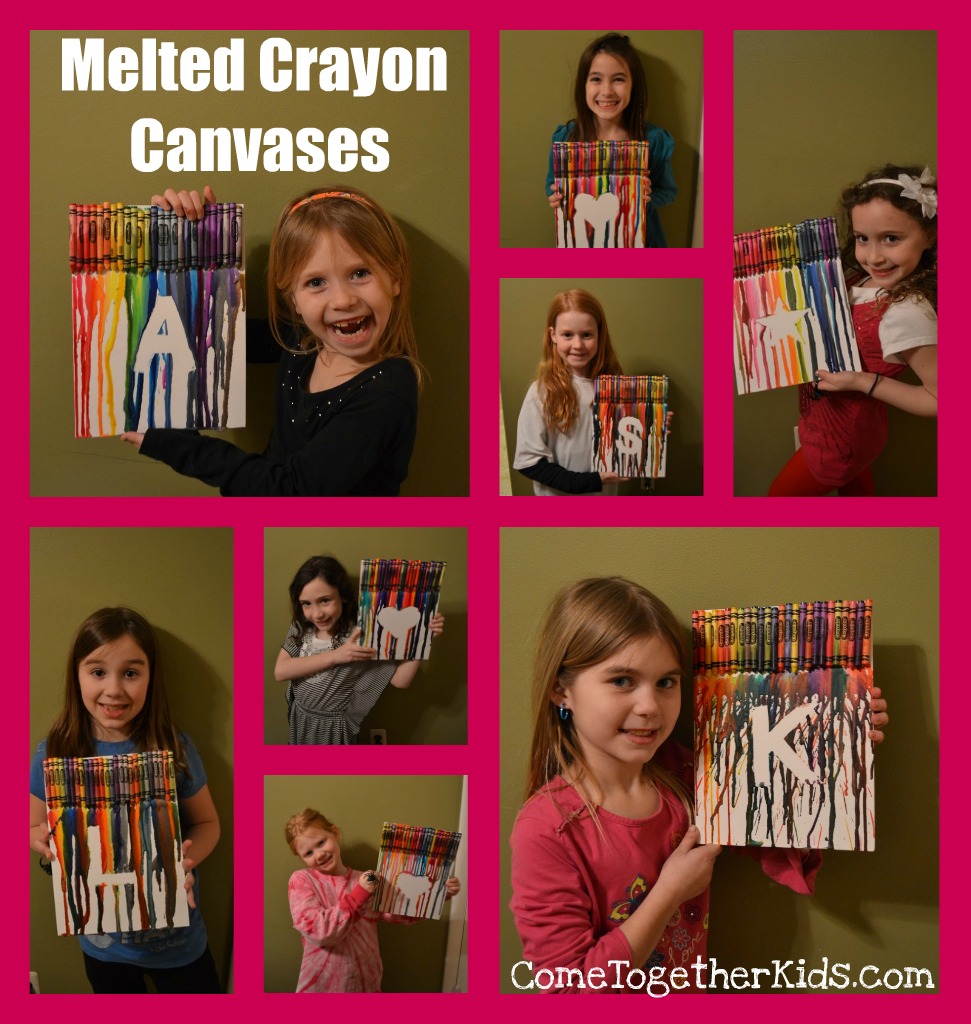 Come Together Kids MORE Melted Crayon Canvases