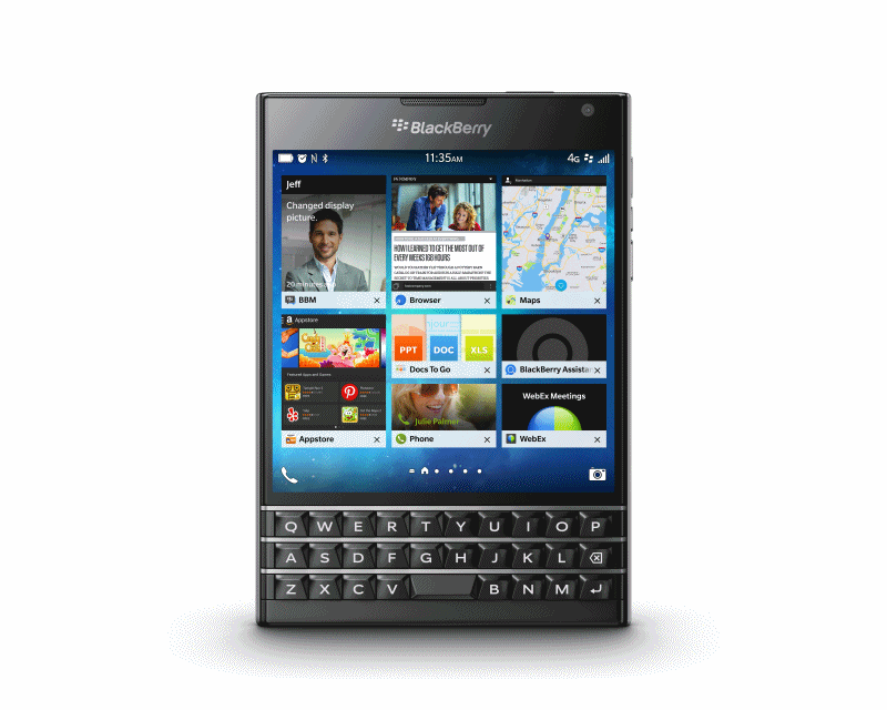 Blackberry Passport in tri-dimensional gif Blackberry Passport in tri-dimensional gif