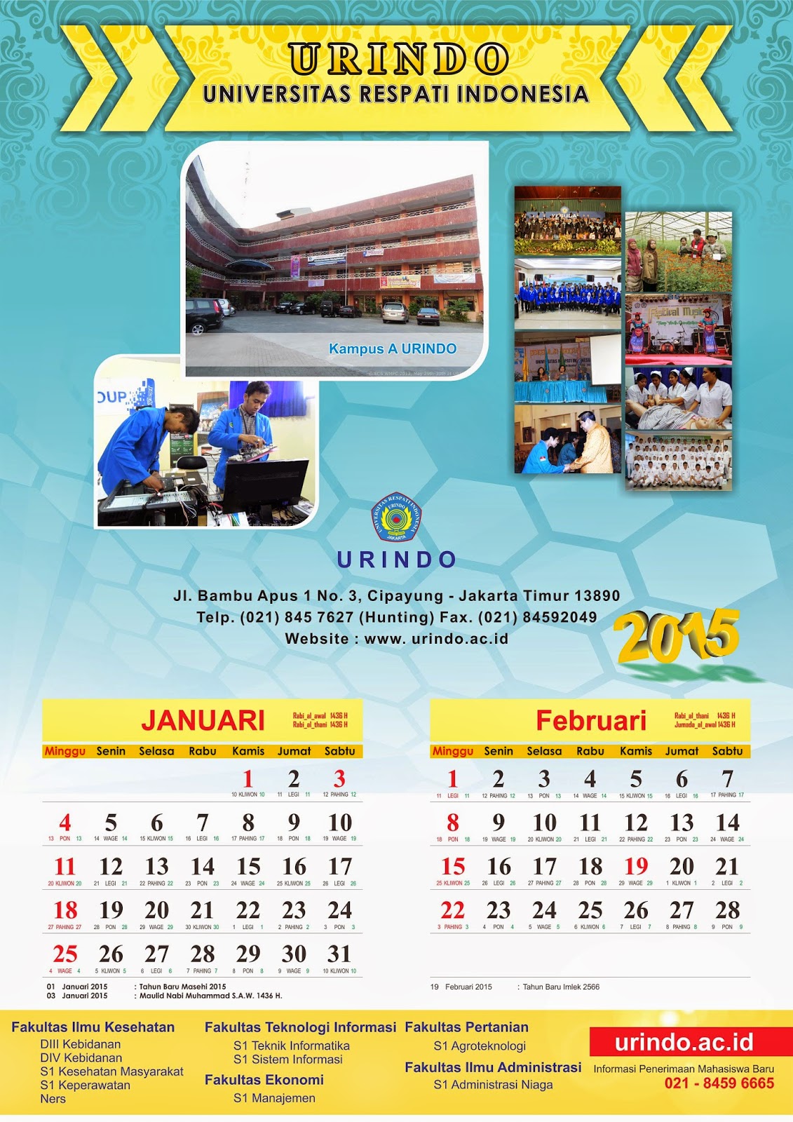 Desain Kalender duduk dan kalender dinding 2015 Asal Tau
