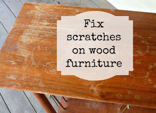 Domestic Bliss Squared: DIY: fix scratches in wood furniture