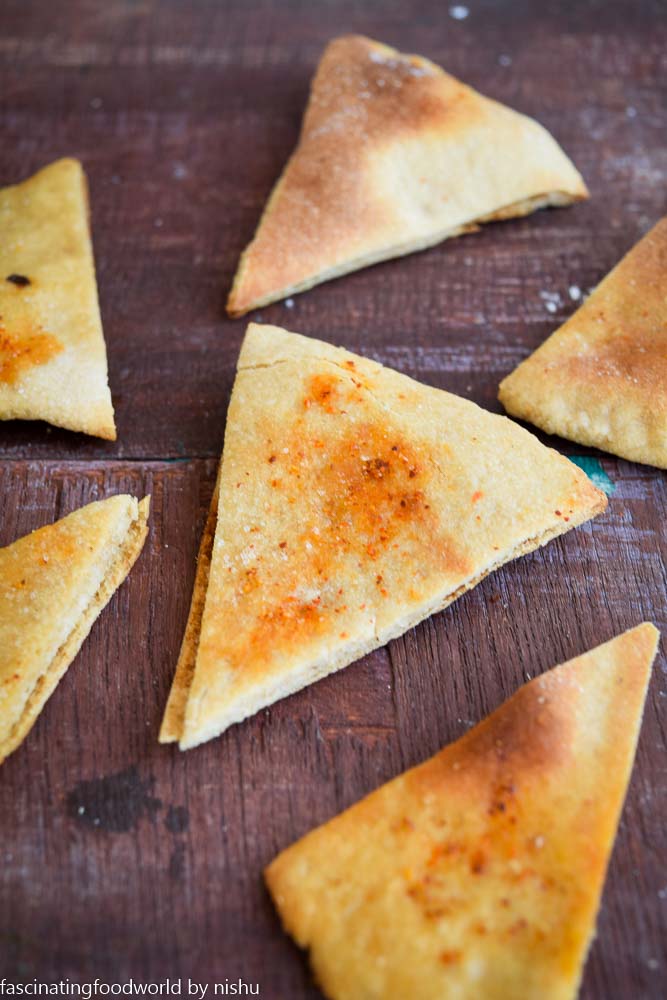 fascinatingfoodworld Whole wheat pita chips