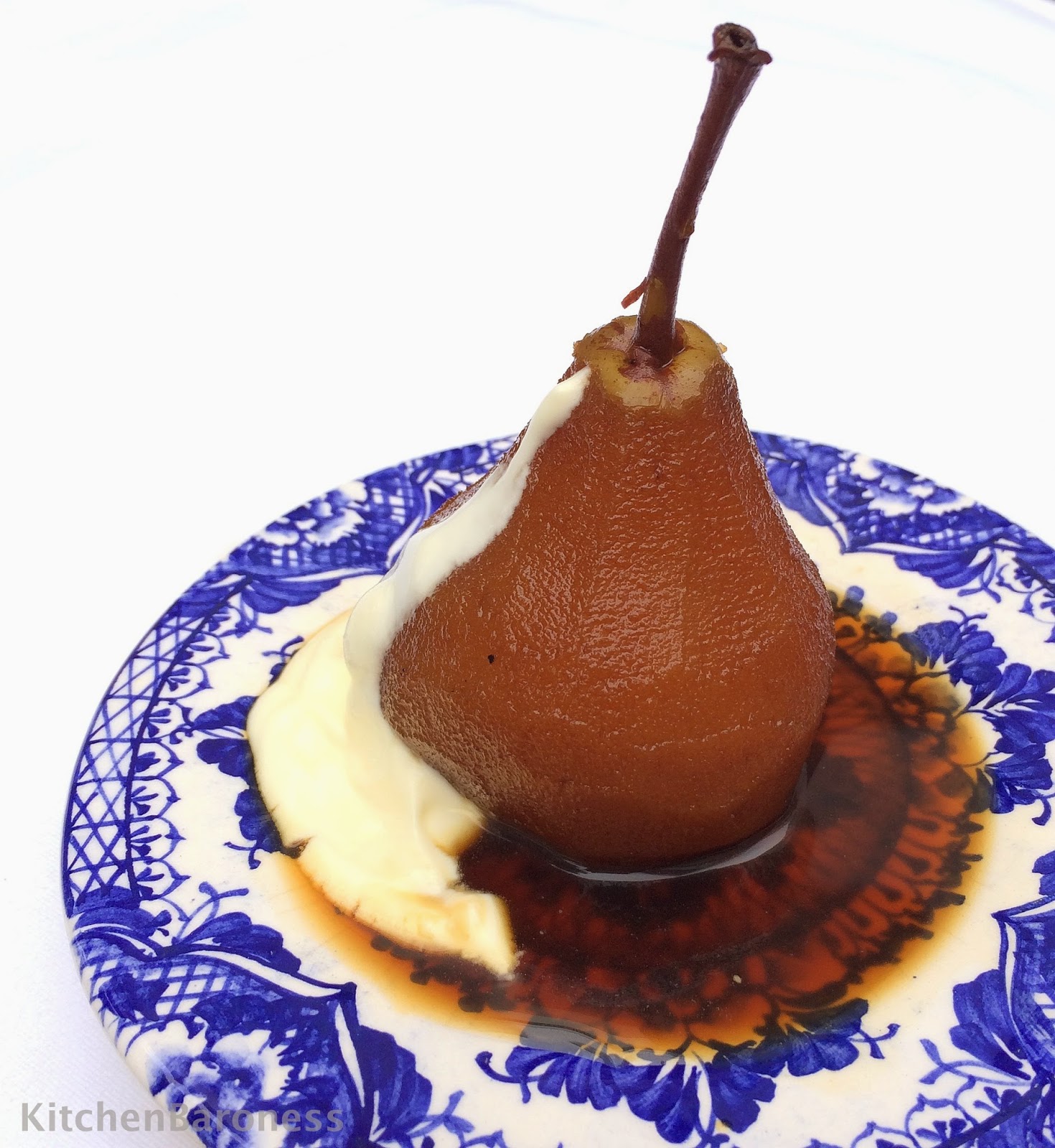 KitchenBaroness The Yellowest Saffron Poached Pears
