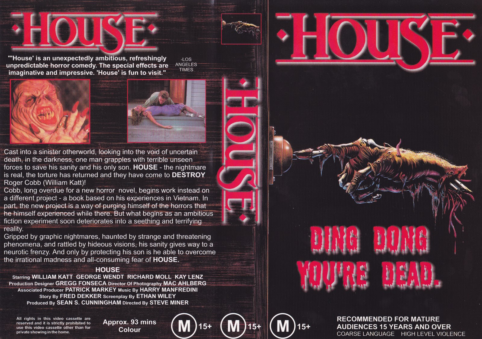 Banned In Queensland VHS Cover Of The Day House (1986)