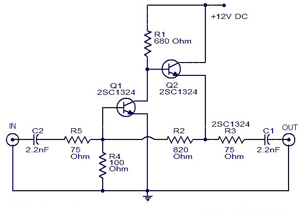 Wiring Schematic Diagram: Cable TV amplifier With 2 ... usb wall schematics wiring diagrams 
