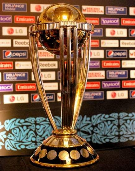 World Cup trophy which was icc world cup cricket trophy. World Cup trophy which was