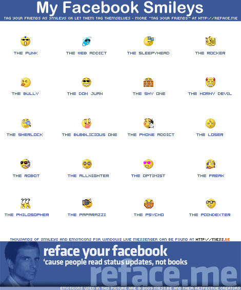 facebook emoticons new. Facebook Emoticons