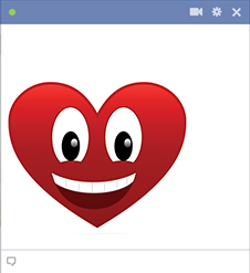 Smiling heart Facebook sticker
