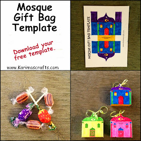 mosque gift bag template ramadan crafts islam muslim