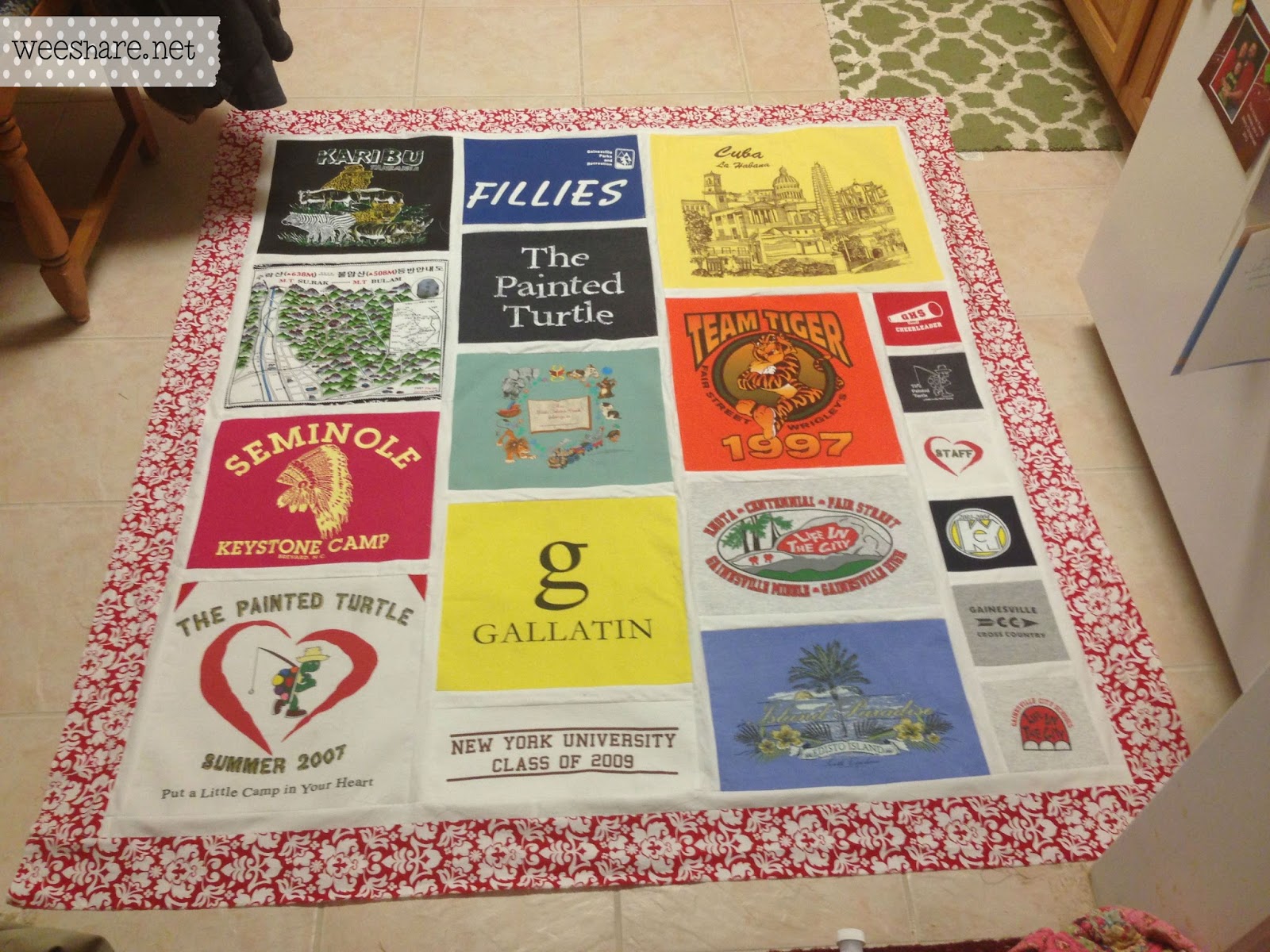 different size squares Tee shirt quilt, Tshirt quilt, Shirt quilt