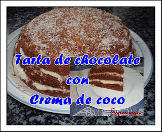 Tarta De Chocolate Con Crema De Coco
