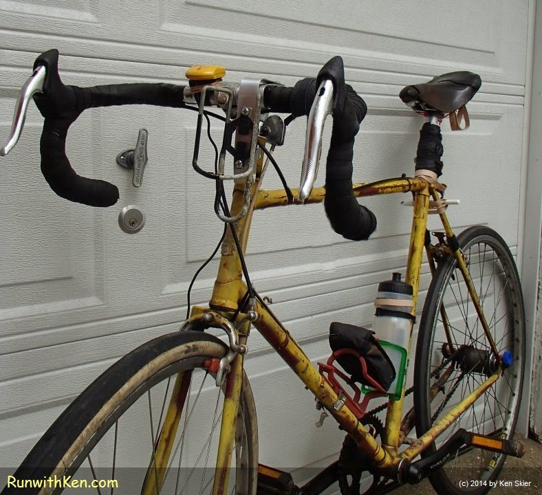 3-speed bicycle made in England in 1972, rebuilt lovingly many years later in New England by Ken Skier, the Running Photographer. #RunwithKen