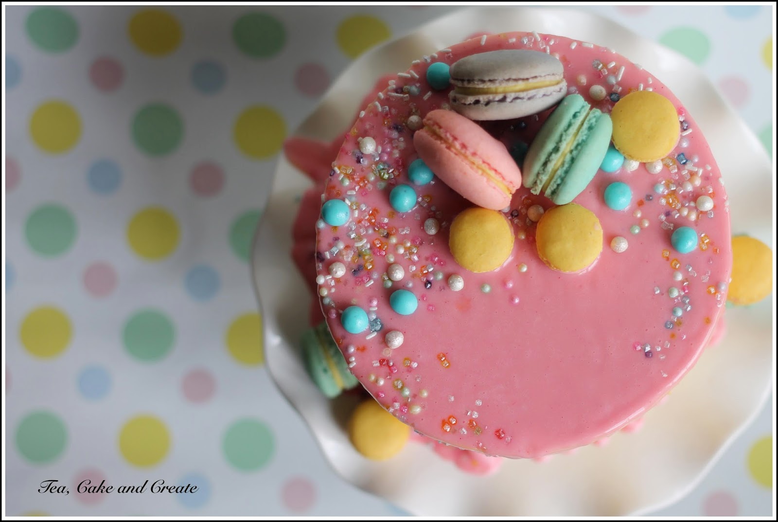 Tea, Cake & Create Drip Cake with Macarons