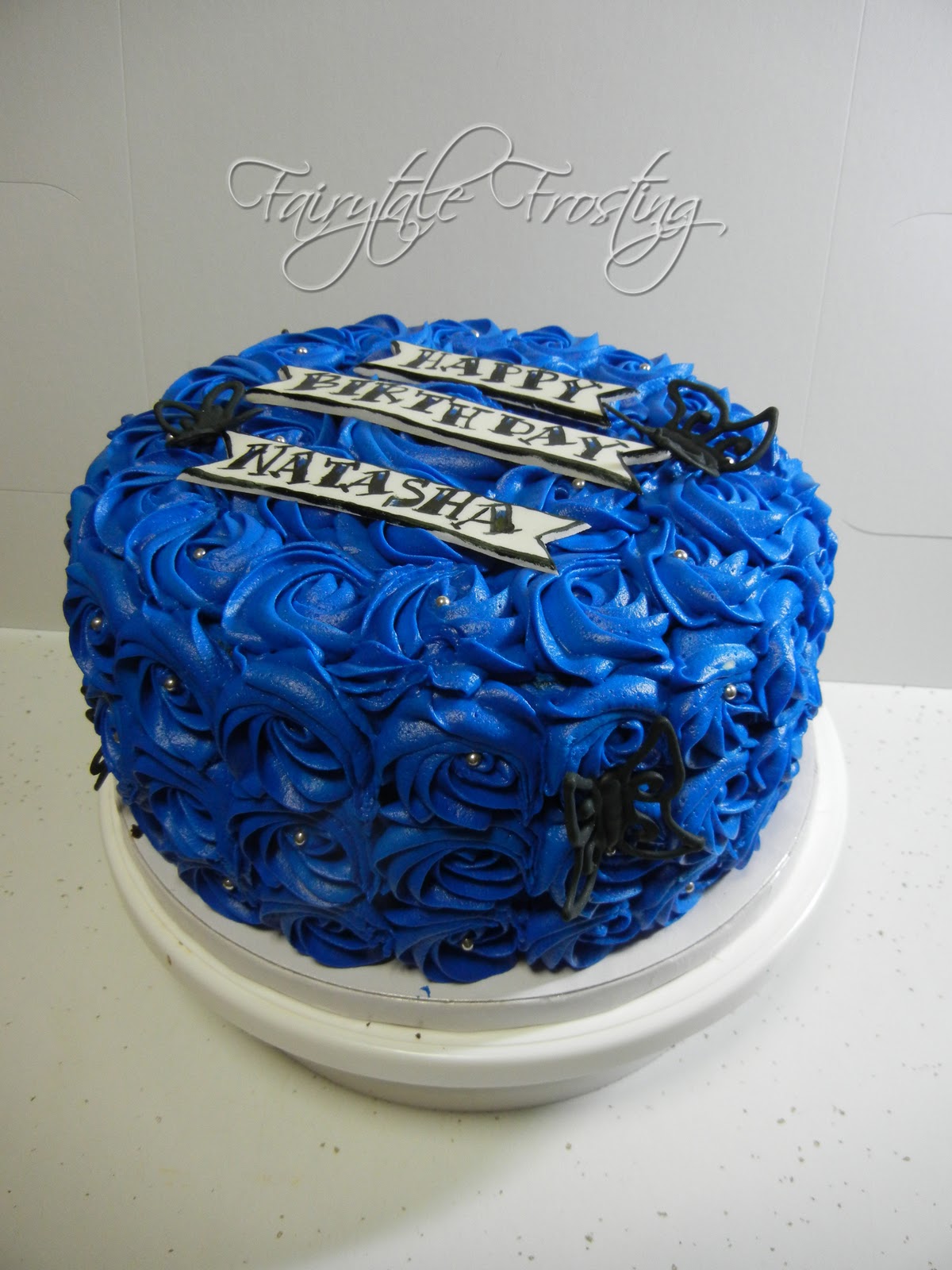 Fairytale Frosting Blue Rose Cake